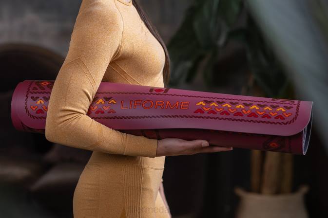 Liforme majestætisk tæppe yogamåtte rødbrun yoga måtter 4R8017 - Image 8