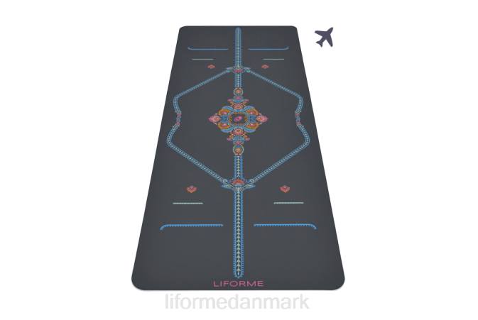 Liforme mindful haverejse yogamåtte grå/blomstret yoga måtter 4R8048 - Image 1