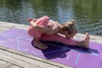 Liforme mindful haverejse yogamåtte lilla/blomstret yoga måtter 4R8049 - Image 2