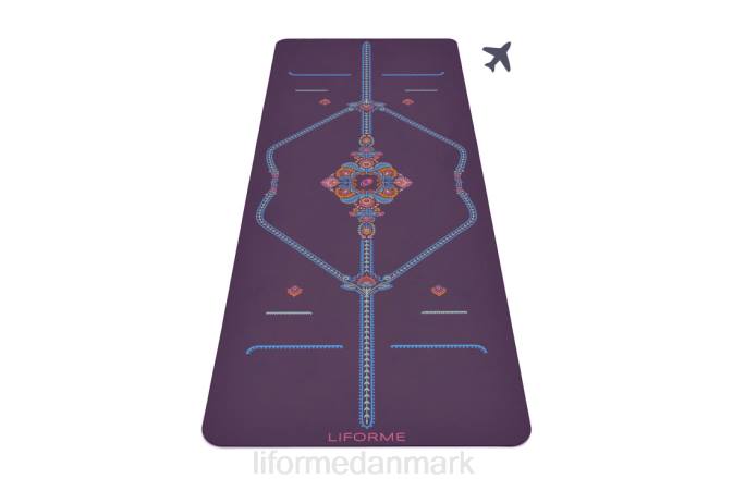 Liforme mindful haverejse yogamåtte lilla/blomstret yoga måtter 4R8049 - Image 1