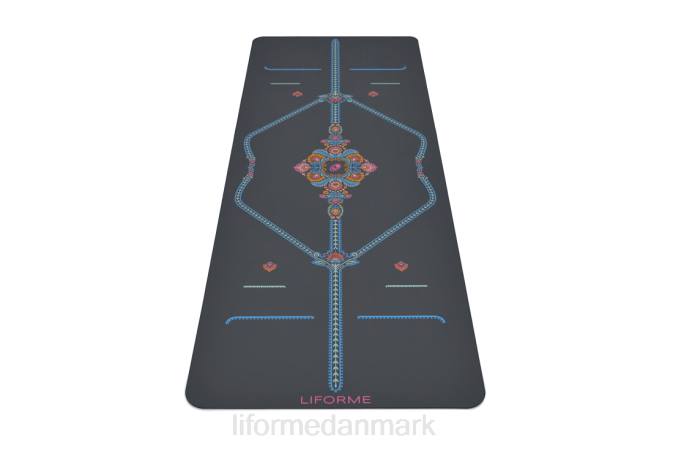 Liforme mindful haveyogamåtte grå/blomstret yoga måtter 4R8015 - Image 1